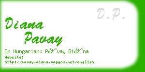 diana pavay business card